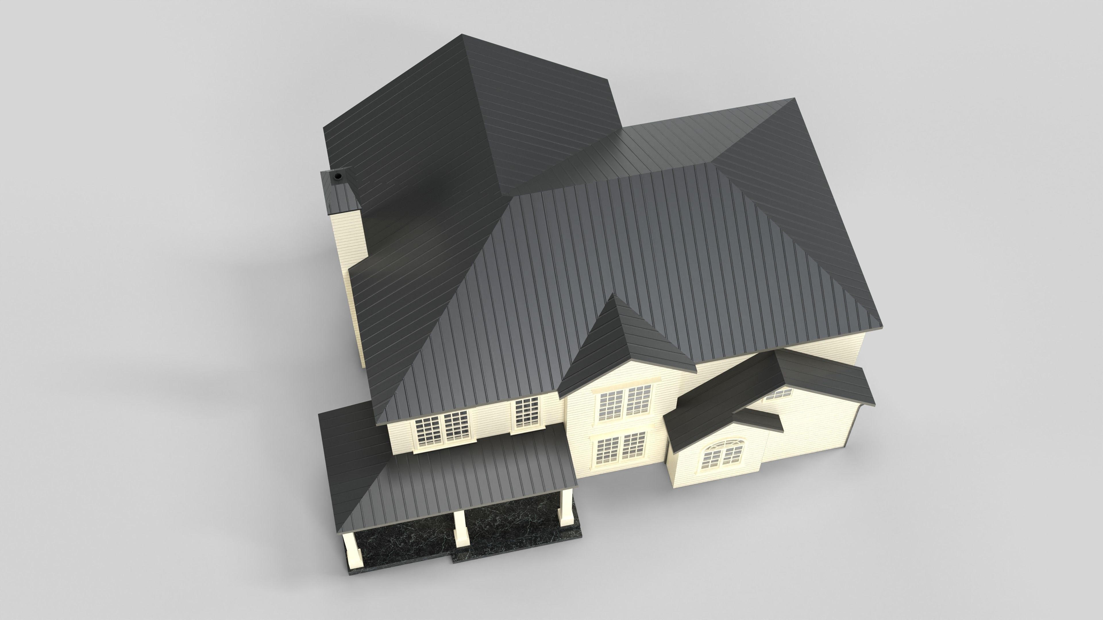 Cottage House Design 11T5 Low-poly 3D model_4