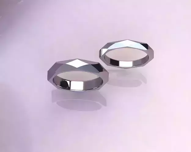 Facet engagement ring
