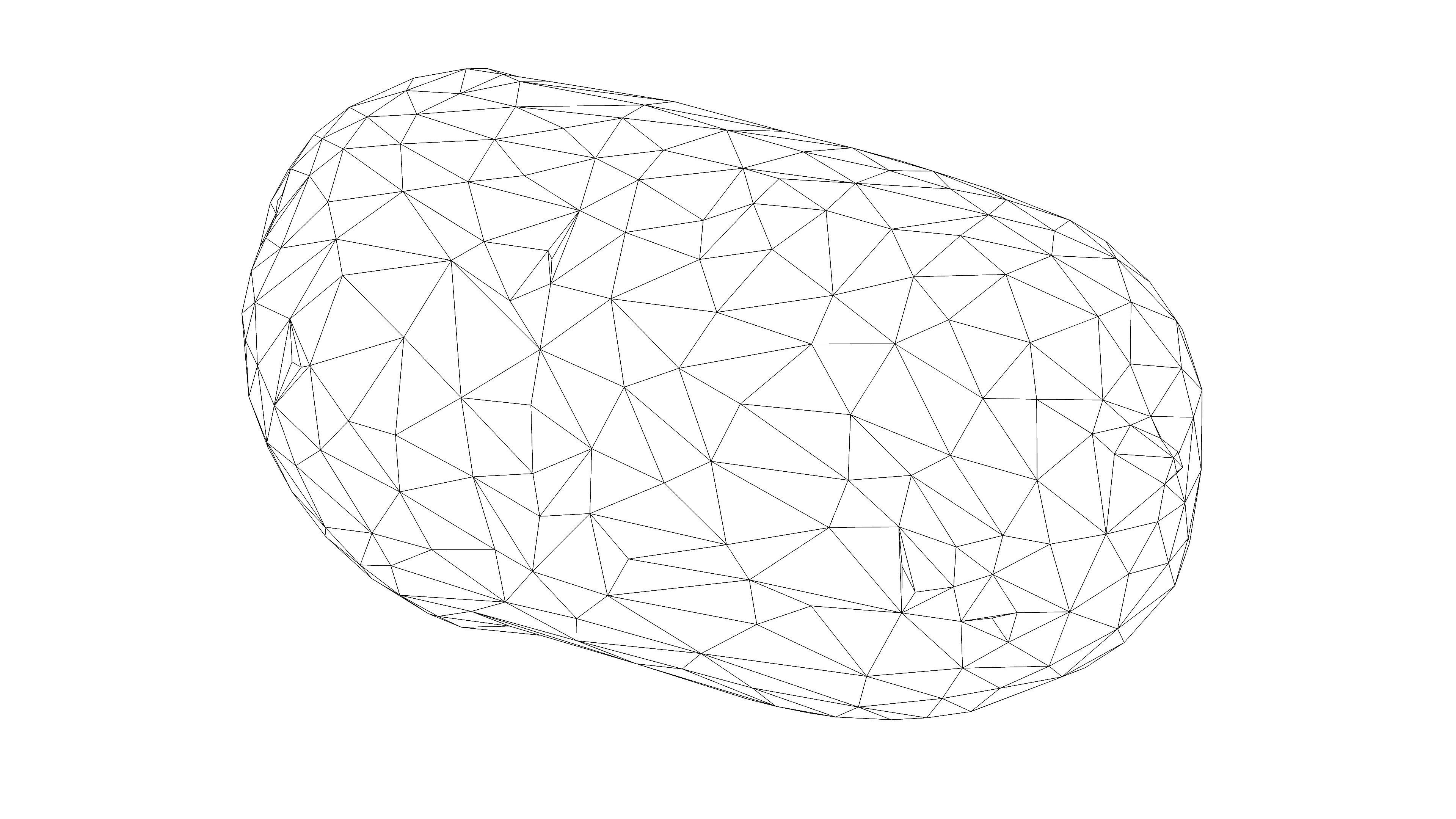 Photorealistic 3D scan of potato Low-poly 3D model_18