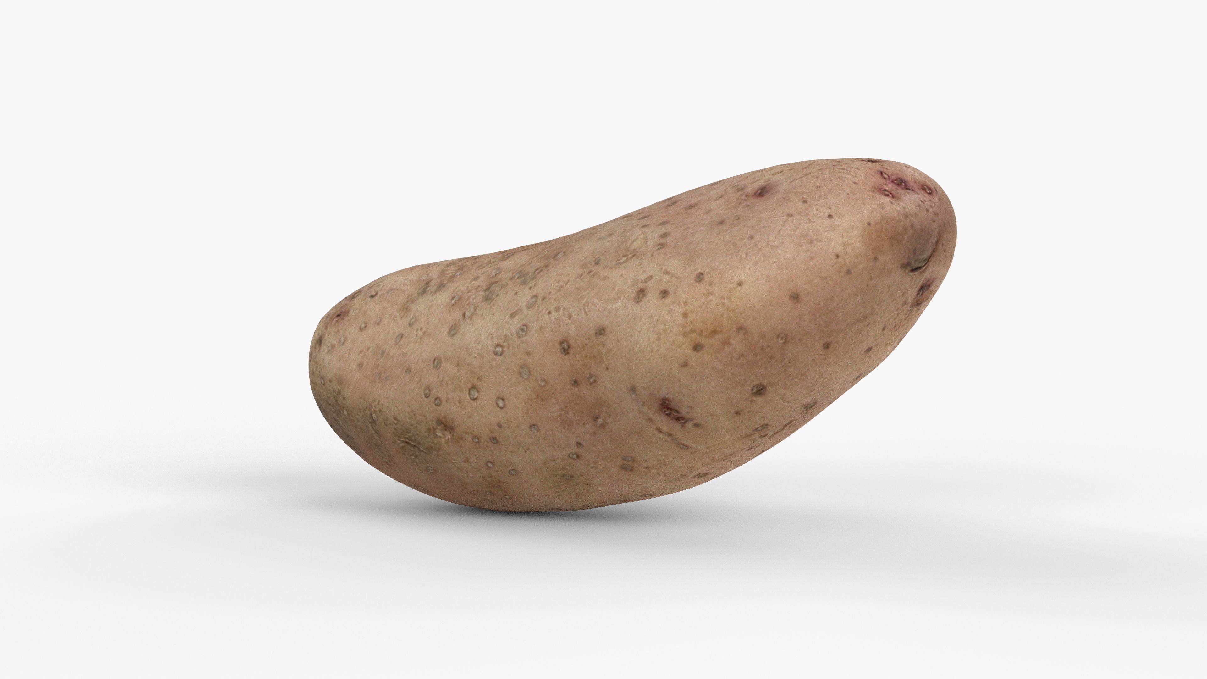 Photorealistic 3D scan of potato Low-poly 3D model_3