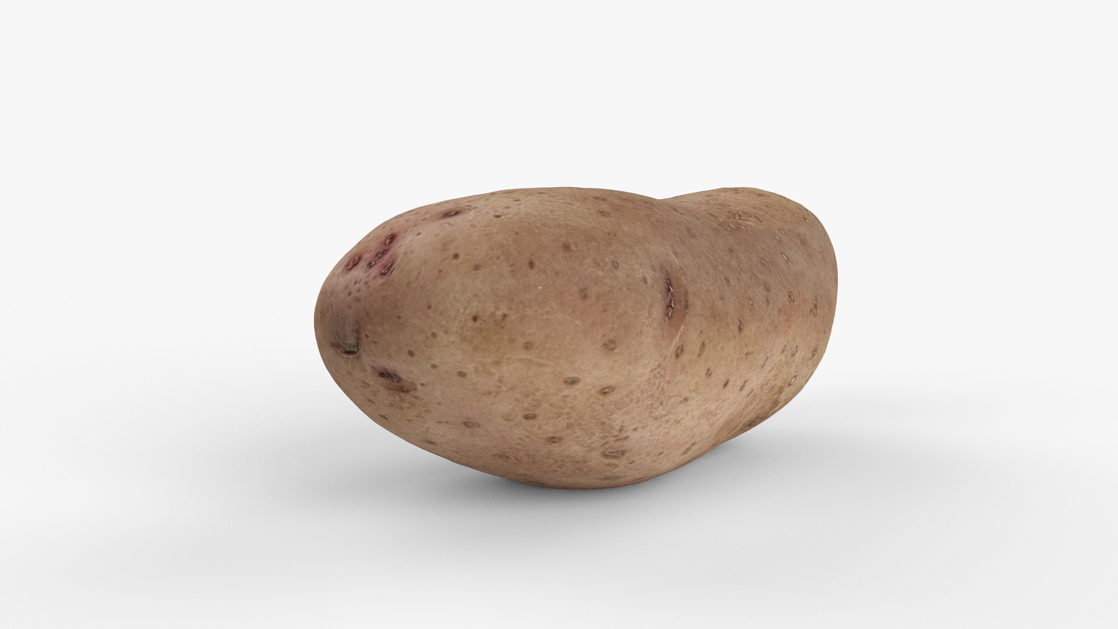 Photorealistic 3D scan of potato Low-poly 3D model_2