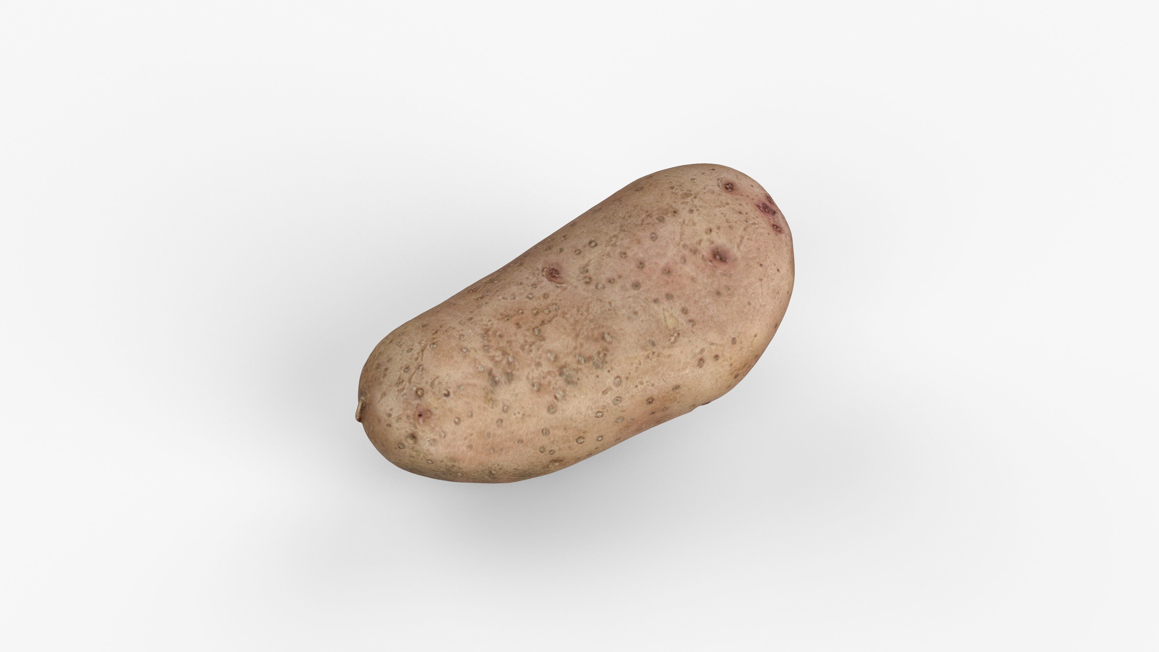 Photorealistic 3D scan of potato Low-poly 3D model_8