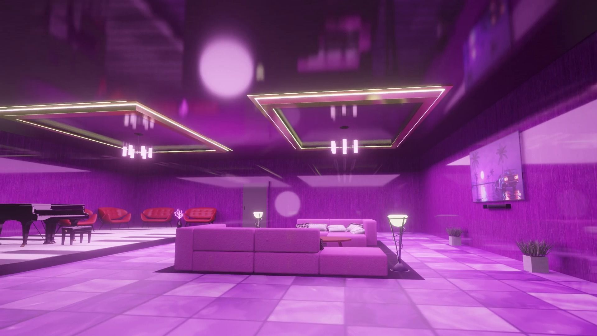 VR ROOFTOP APARTMENT - LOWPOLY BAKED AND PBR TEXTURES Low-poly 3D model_2