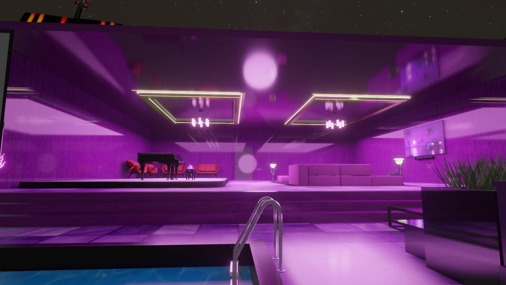 VR ROOFTOP APARTMENT - LOWPOLY BAKED AND PBR TEXTURES Low-poly 3D model_8