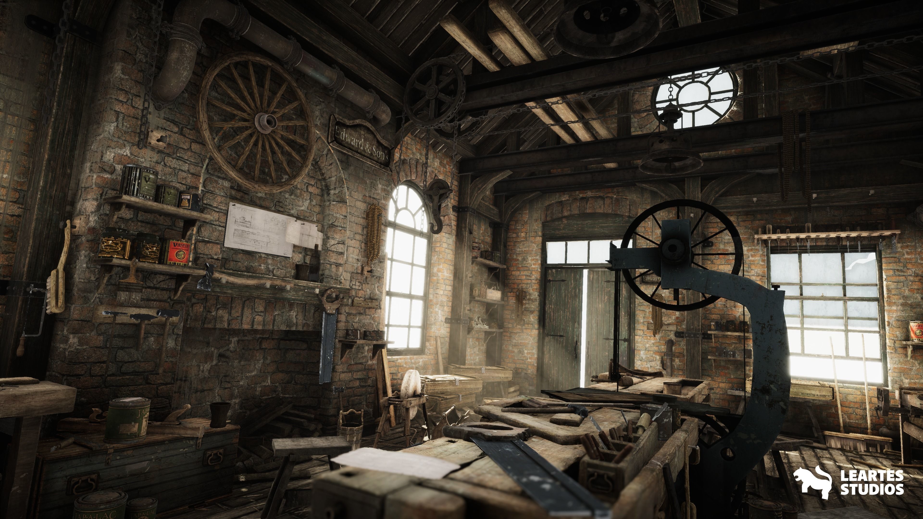 Carpenters Workshop Environment Low-poly 3D model_4