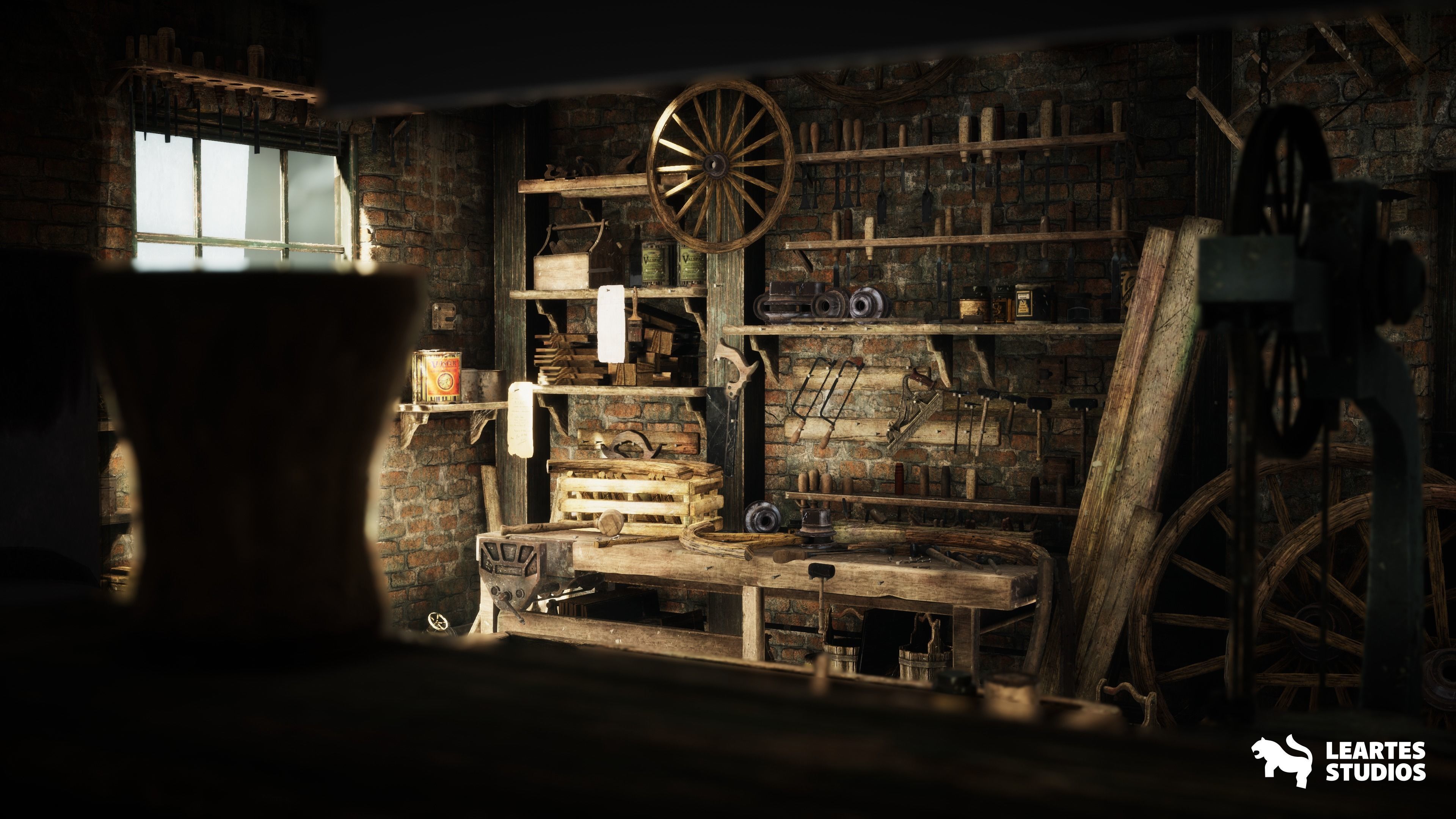 Carpenters Workshop Environment Low-poly 3D model_8