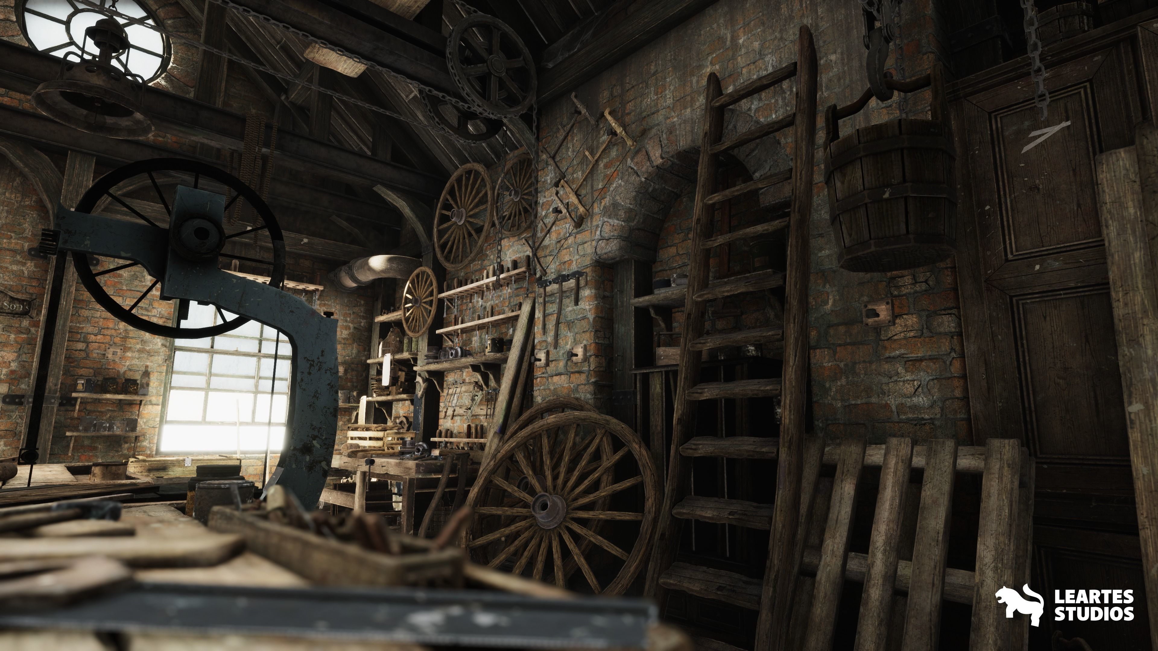 Carpenters Workshop Environment Low-poly 3D model_13