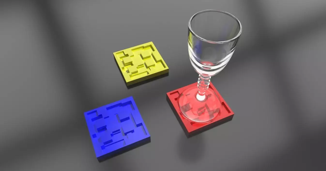 A coaster 3D print model