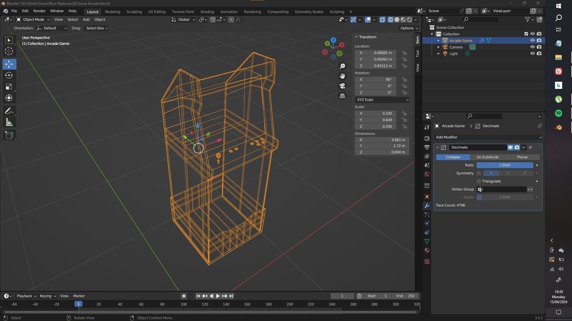 Game Arcade Free low-poly 3D model_3