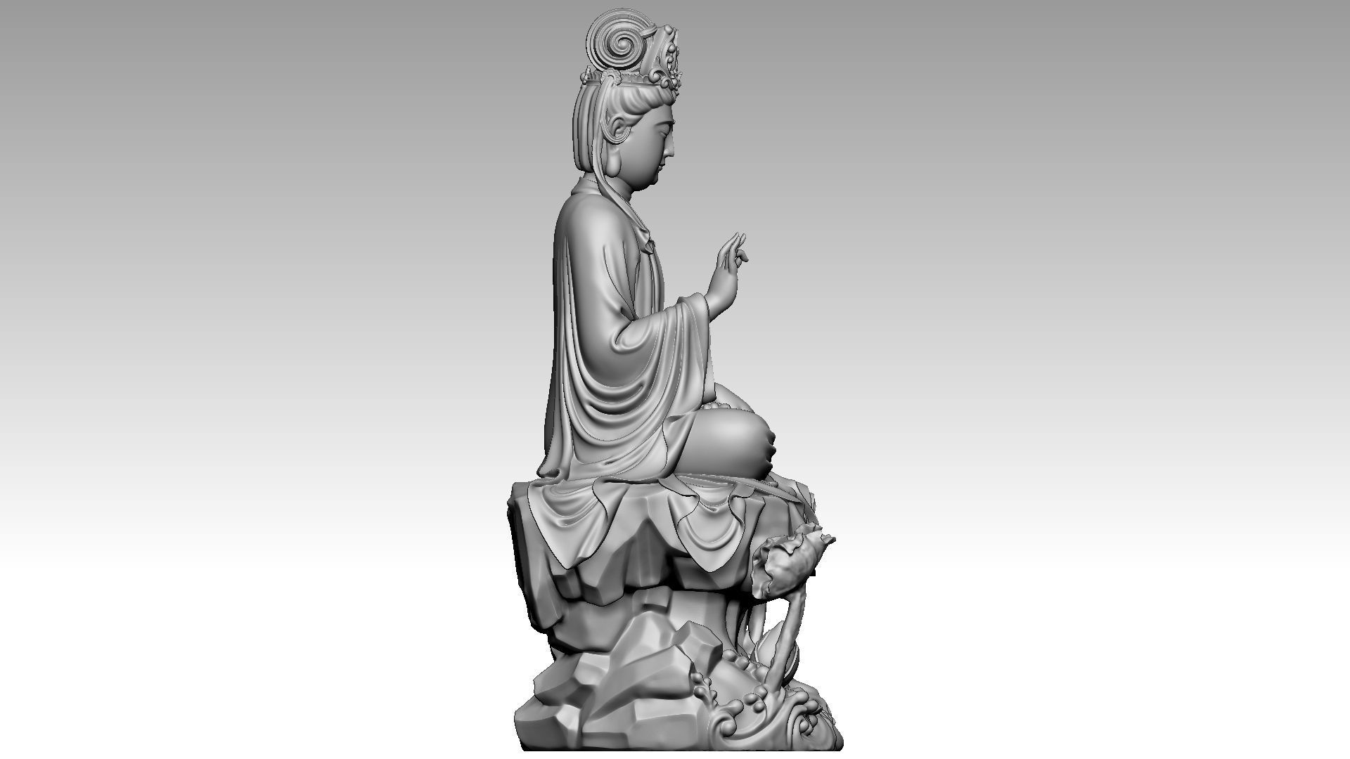 Buddha x1 3D print model_6