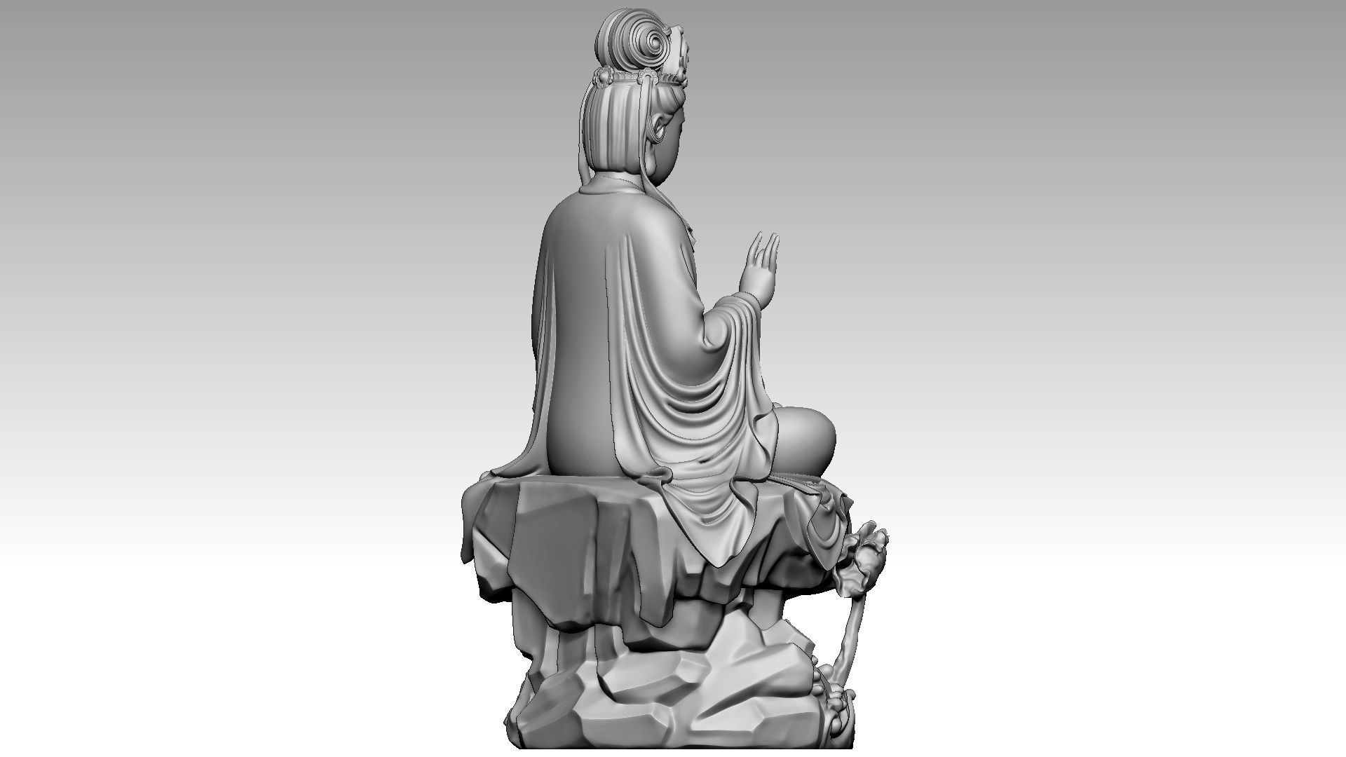 Buddha x1 3D print model_5