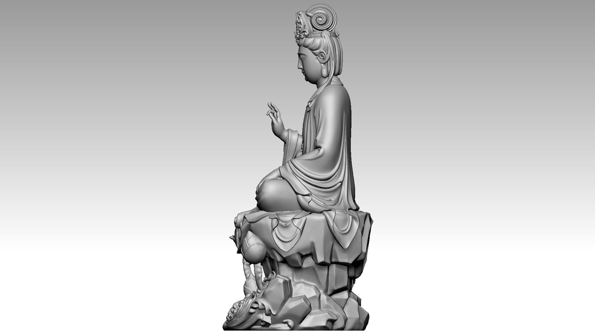 Buddha x1 3D print model_2