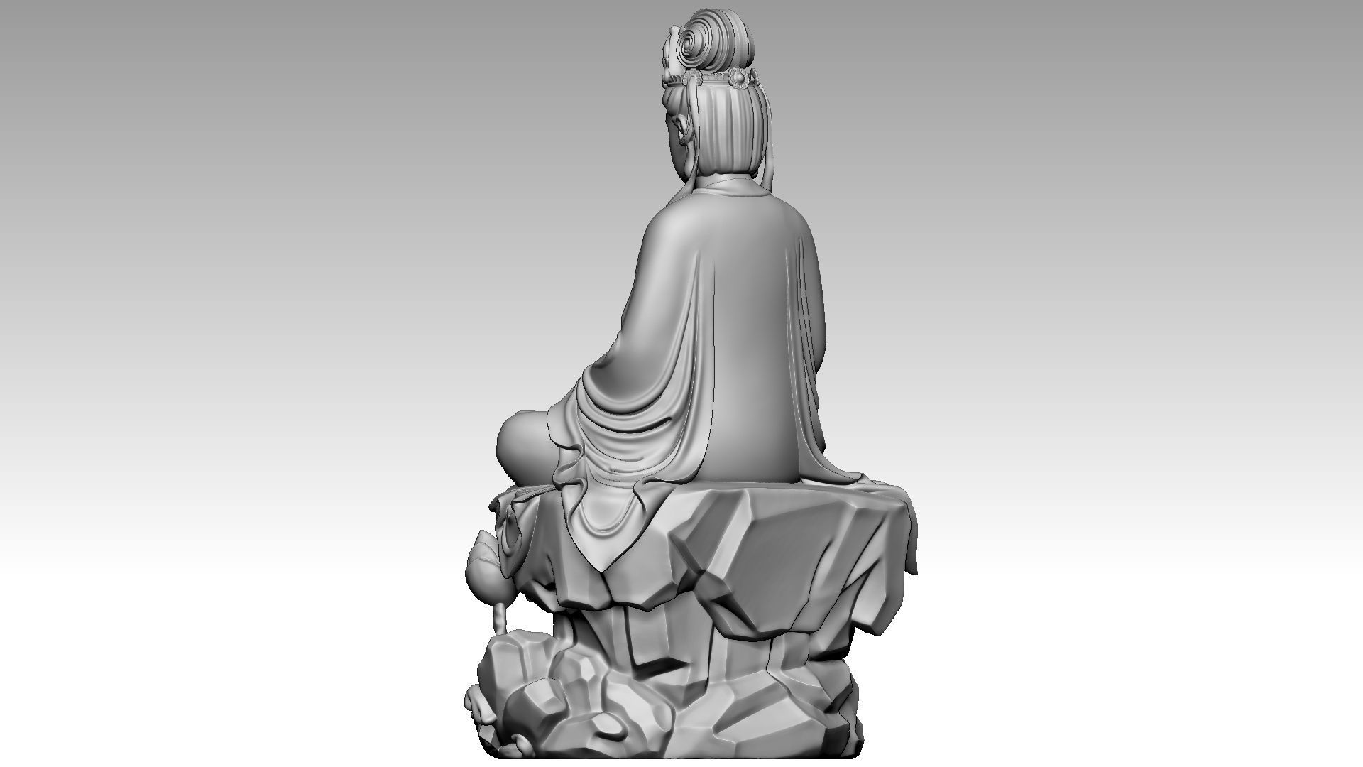 Buddha x1 3D print model_3