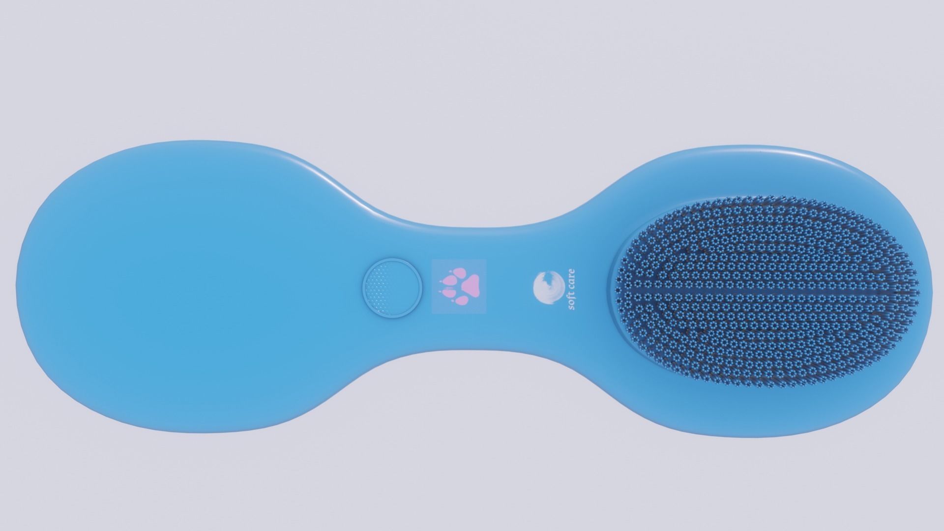 Pet Grooming Brush Low-poly 3D model_3