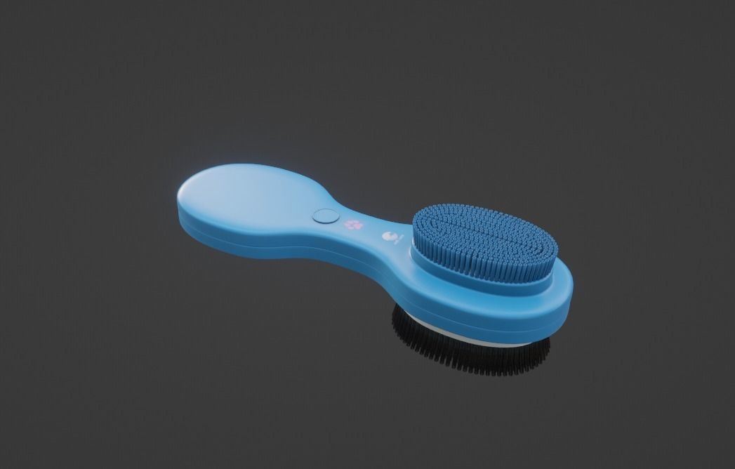 Pet Grooming Brush Low-poly 3D model_4