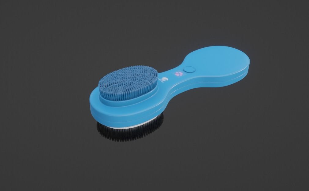 Pet Grooming Brush Low-poly 3D model_5