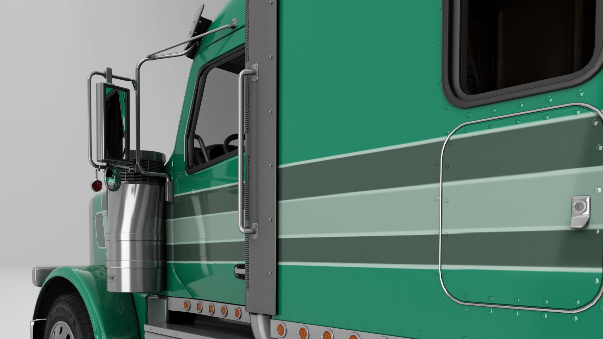 Peterbilt 589 Semi Truck 3D model_6