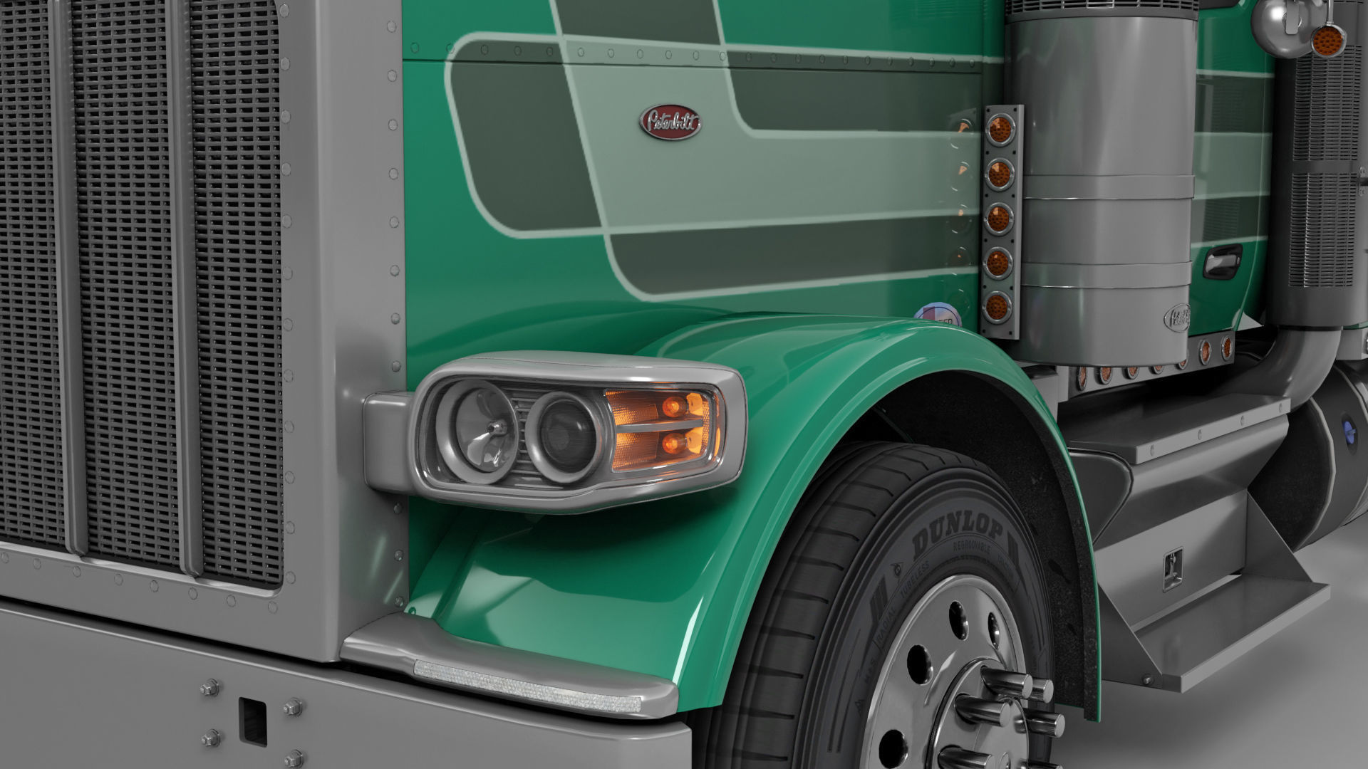 Peterbilt 589 Semi Truck 3D model_14