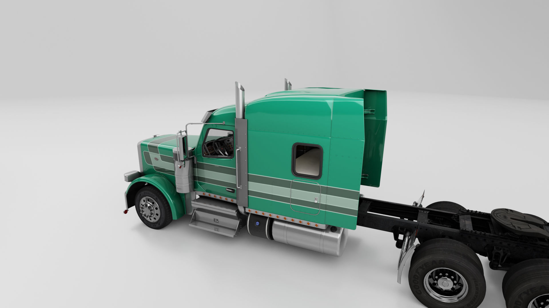 Peterbilt 589 Semi Truck 3D model_10