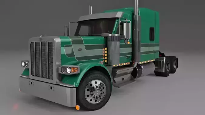 Peterbilt 589 Semi Truck 3D model