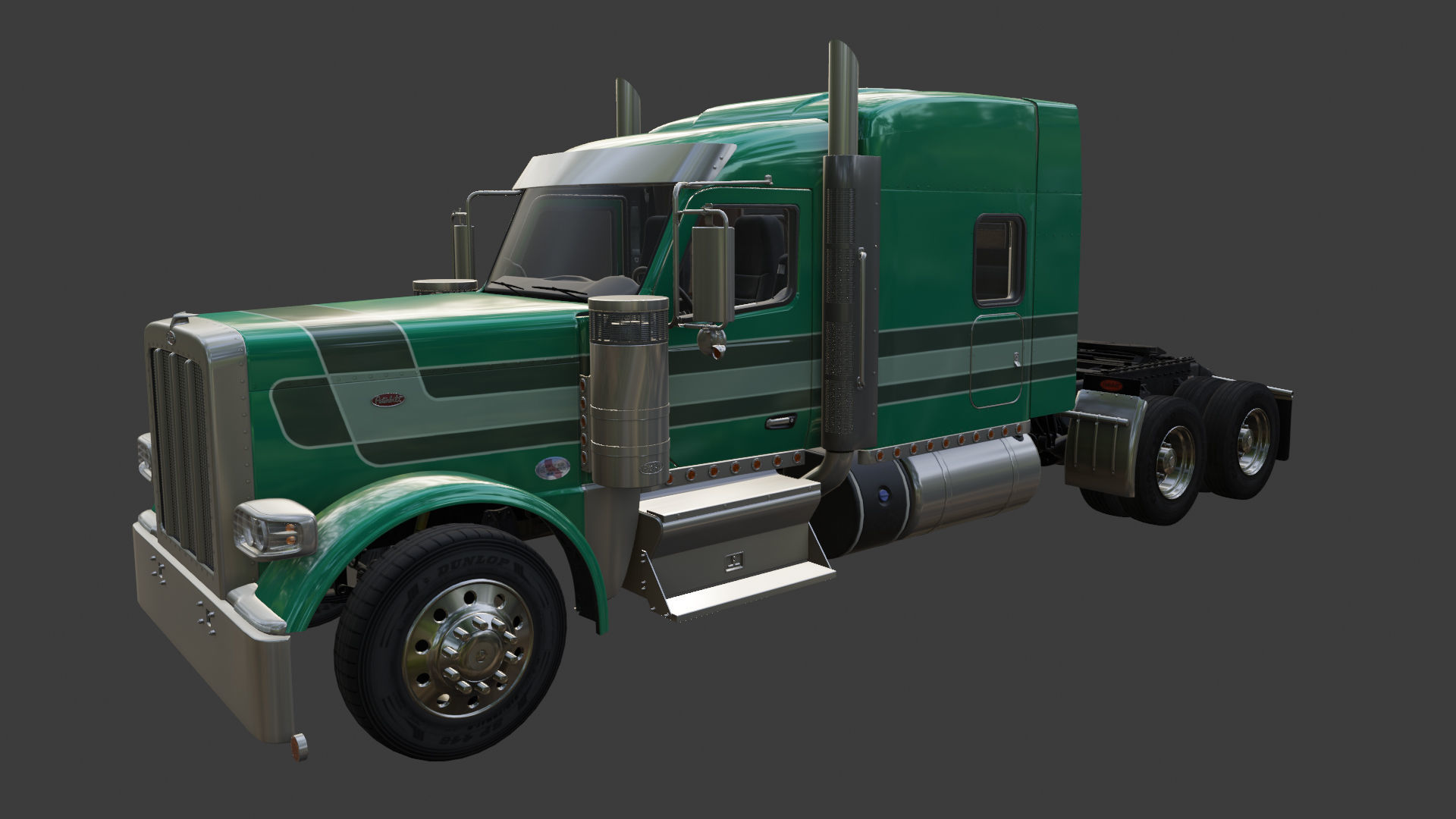 Peterbilt 589 Semi Truck 3D model_15