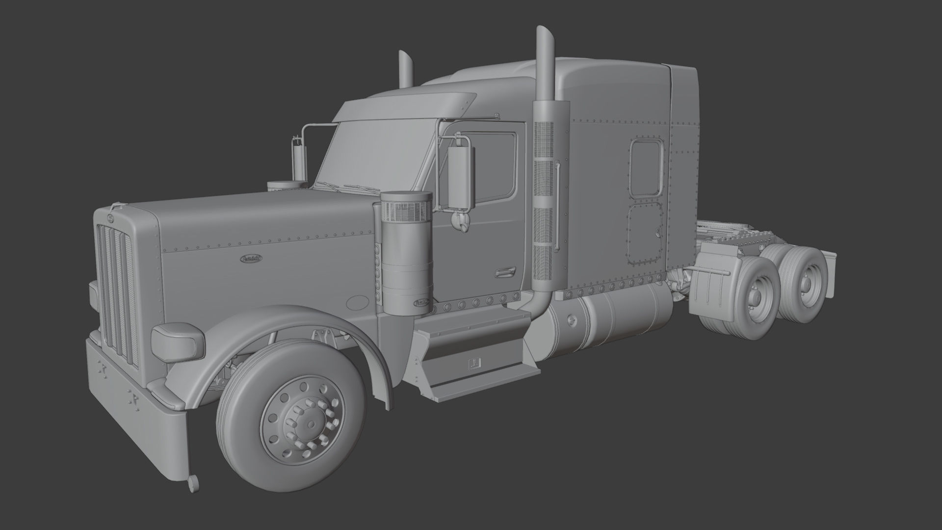 Peterbilt 589 Semi Truck 3D model_17