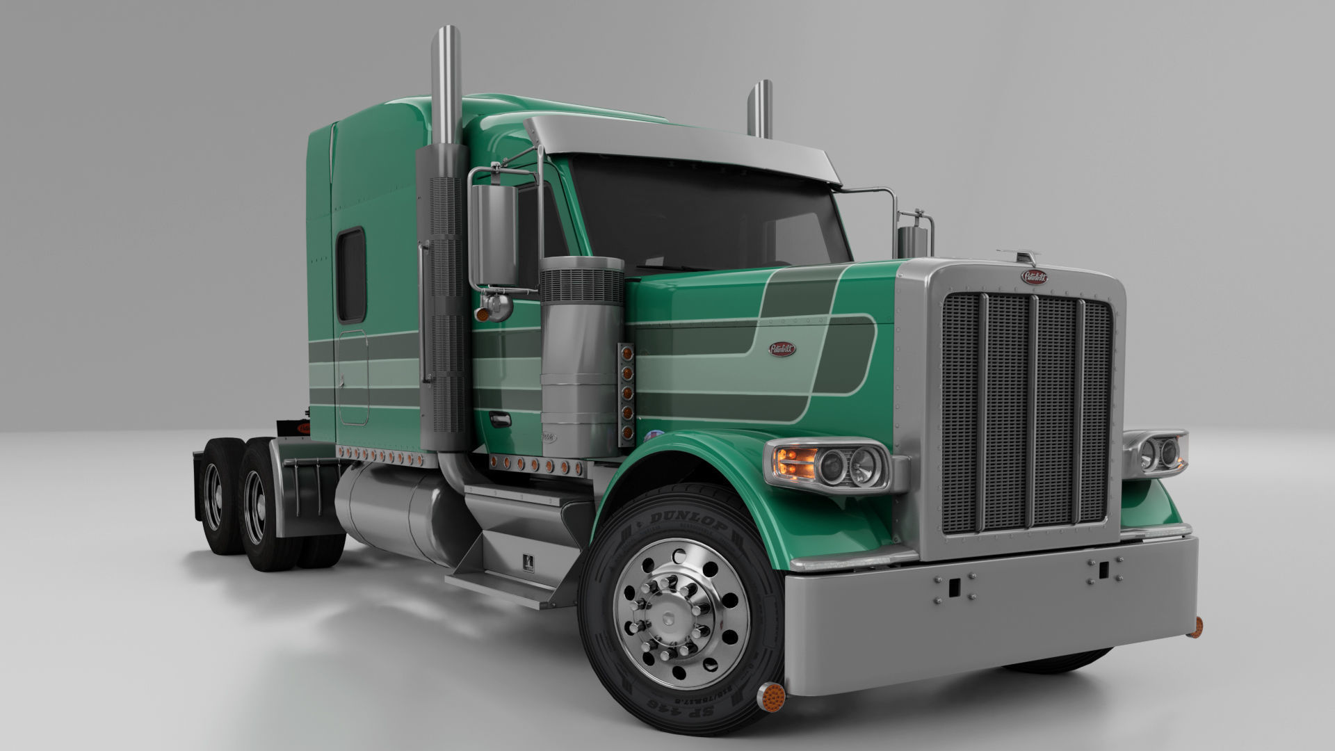 Peterbilt 589 Semi Truck 3D model_25