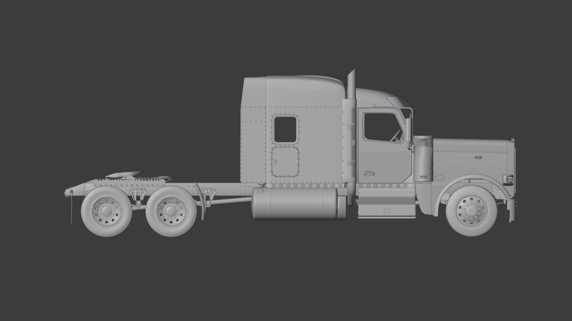 Peterbilt 589 Semi Truck 3D model_24