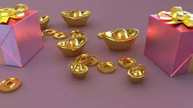 gifts christmas gold coins santa claus holidays joy box 