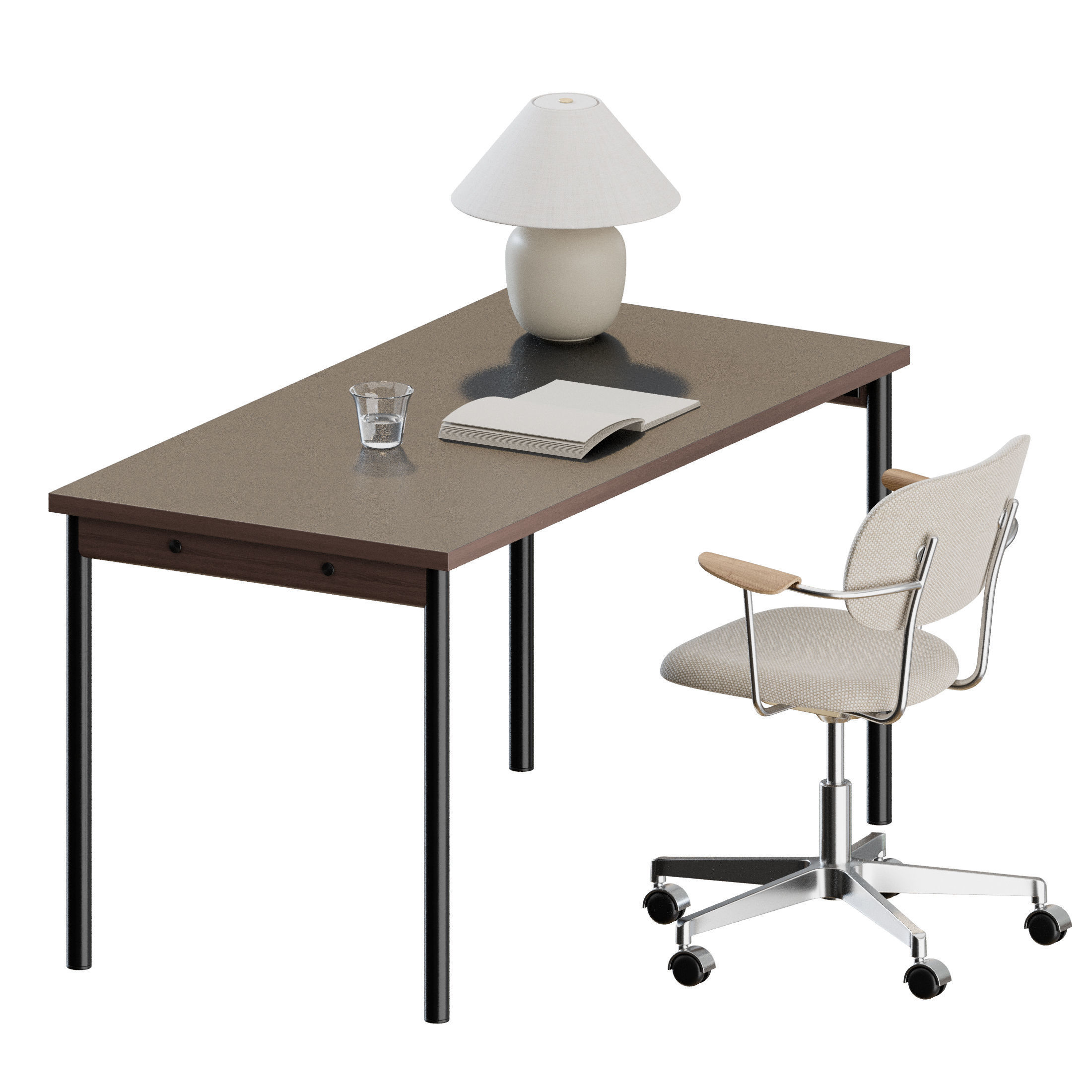 Co Task Chair Armrest Set by Audo Copenhagen 3D model_7