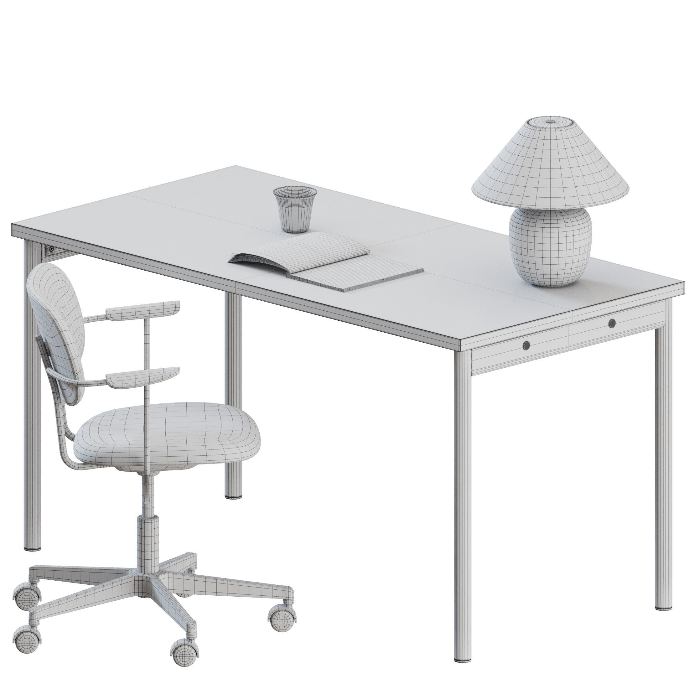Co Task Chair Armrest Set by Audo Copenhagen 3D model_2