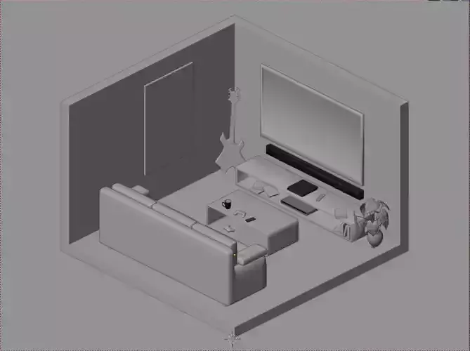 Low Poly Isometric Room