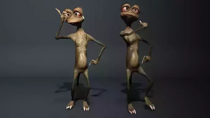 Lizard High quality character full Rigged and Animated 