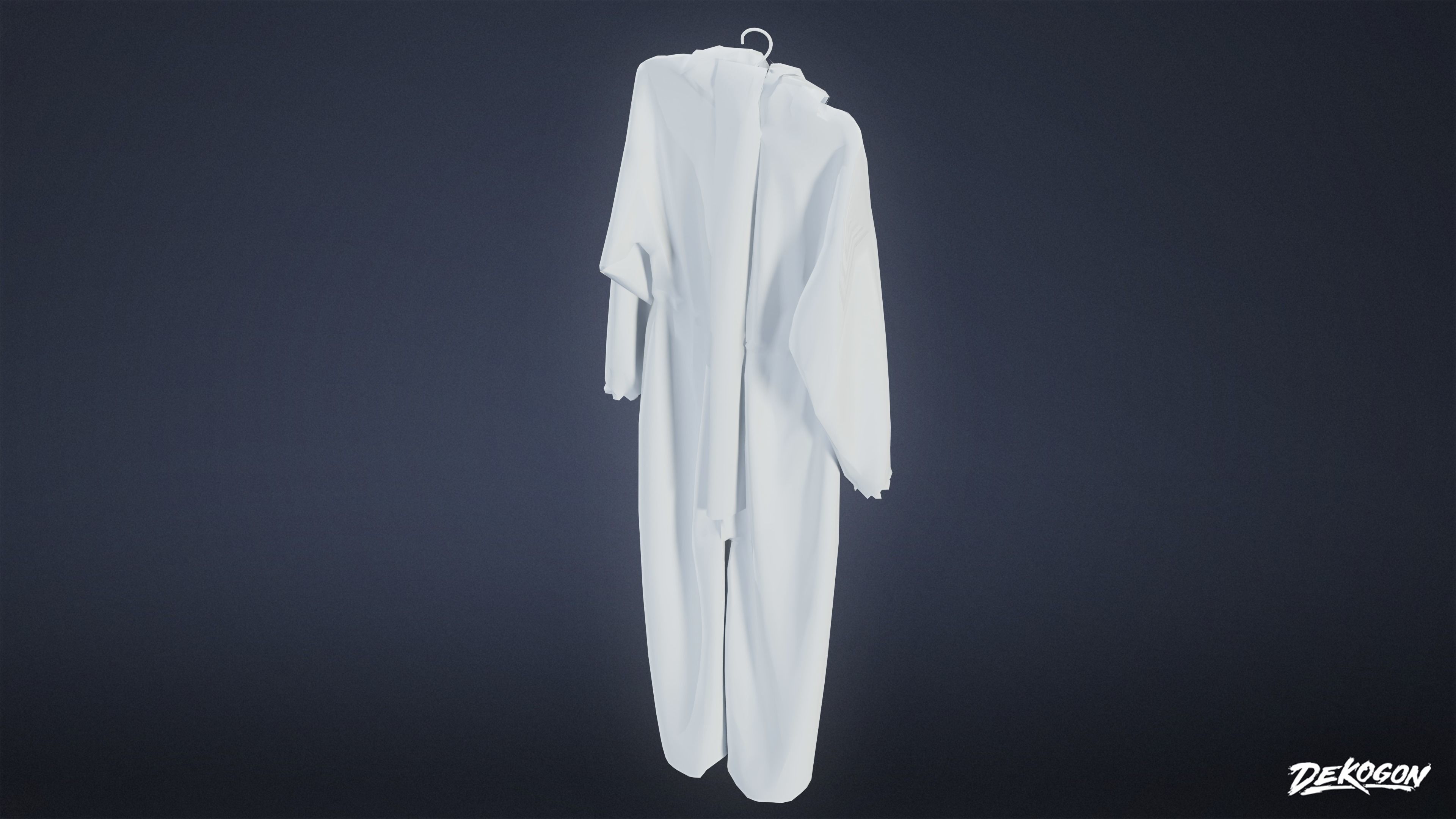 QUARANTINE TENT - Hazmat Suit 01 - LOW POLY Low-poly 3D model_4