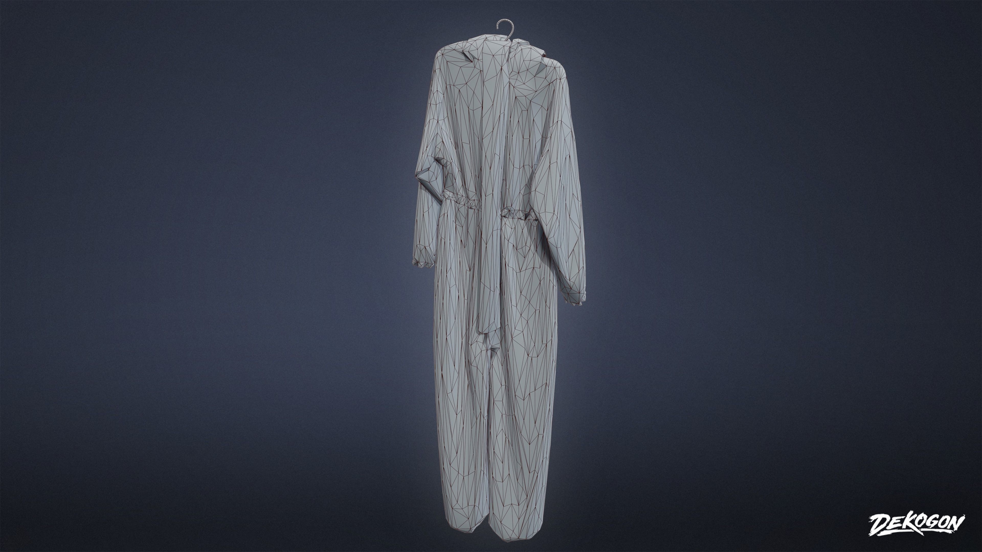 QUARANTINE TENT - Hazmat Suit 01 - LOW POLY Low-poly 3D model_1