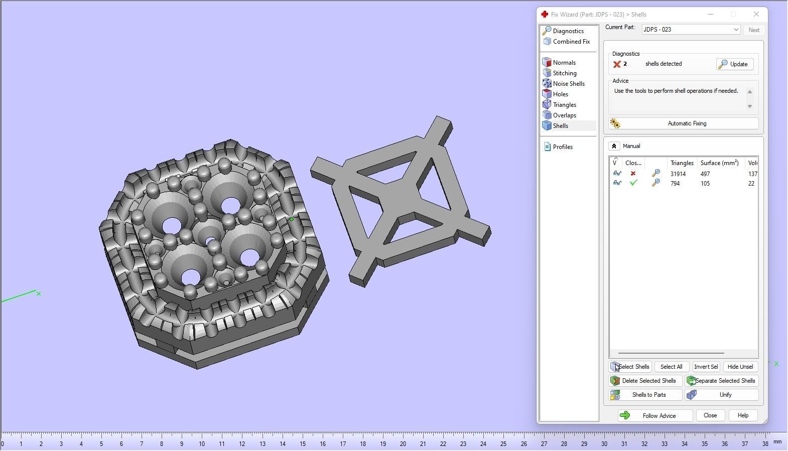 Custom Emerald Square Shape Round Diamond Studs - Earrings 10mm 3D print model_19