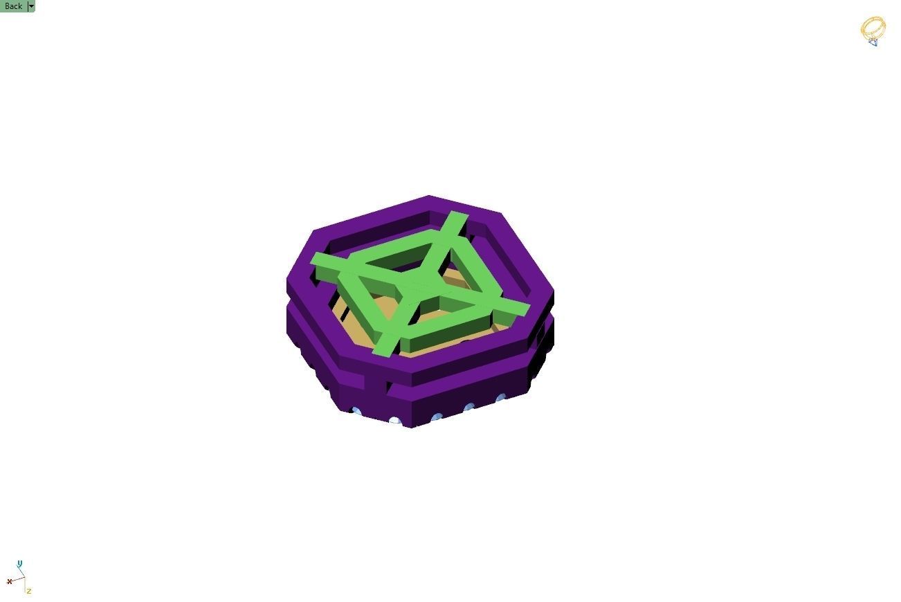 Custom Emerald Square Shape Round Diamond Studs - Earrings 10mm 3D print model_14