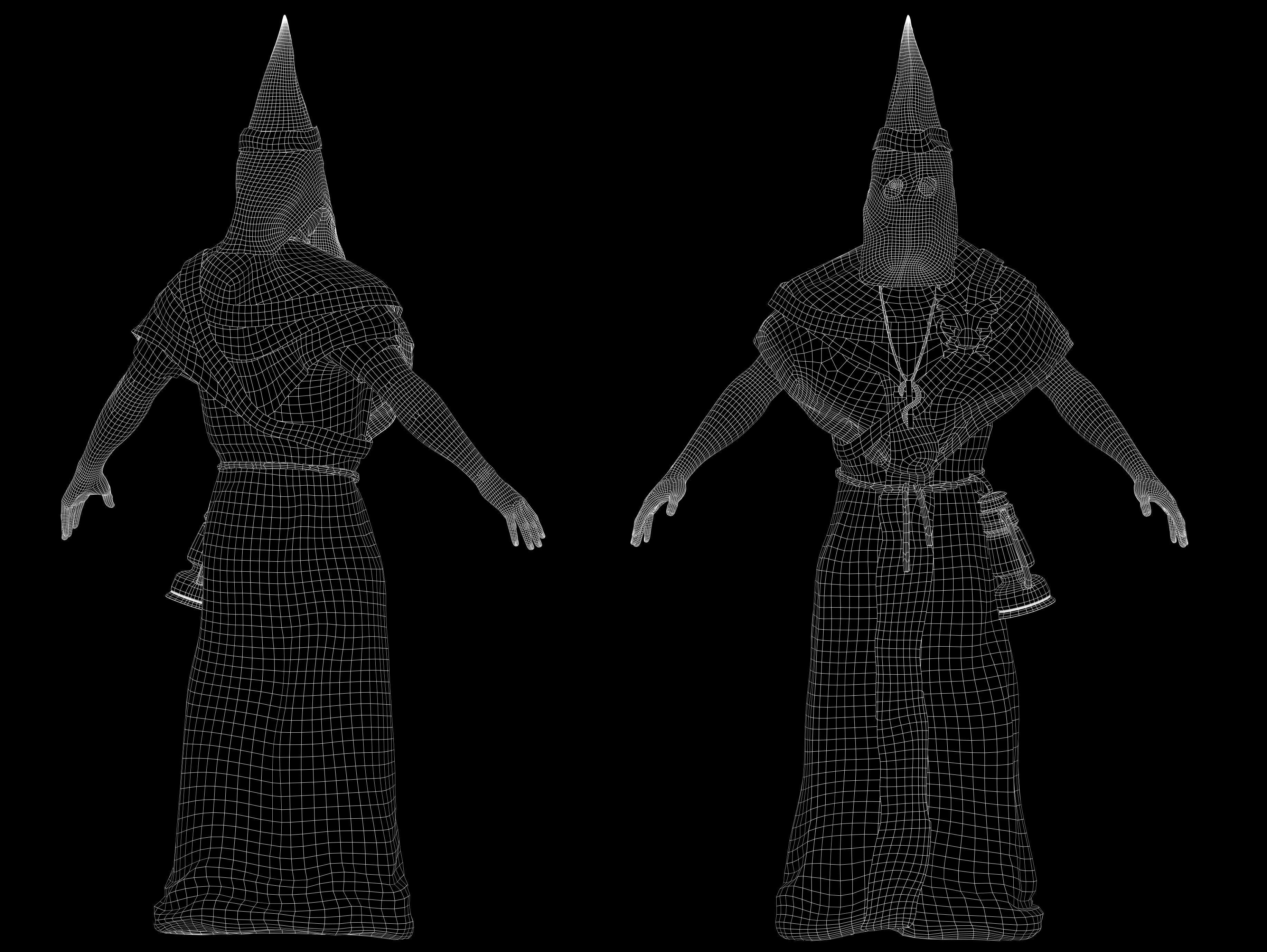 Cultist Low-poly 3D model_9