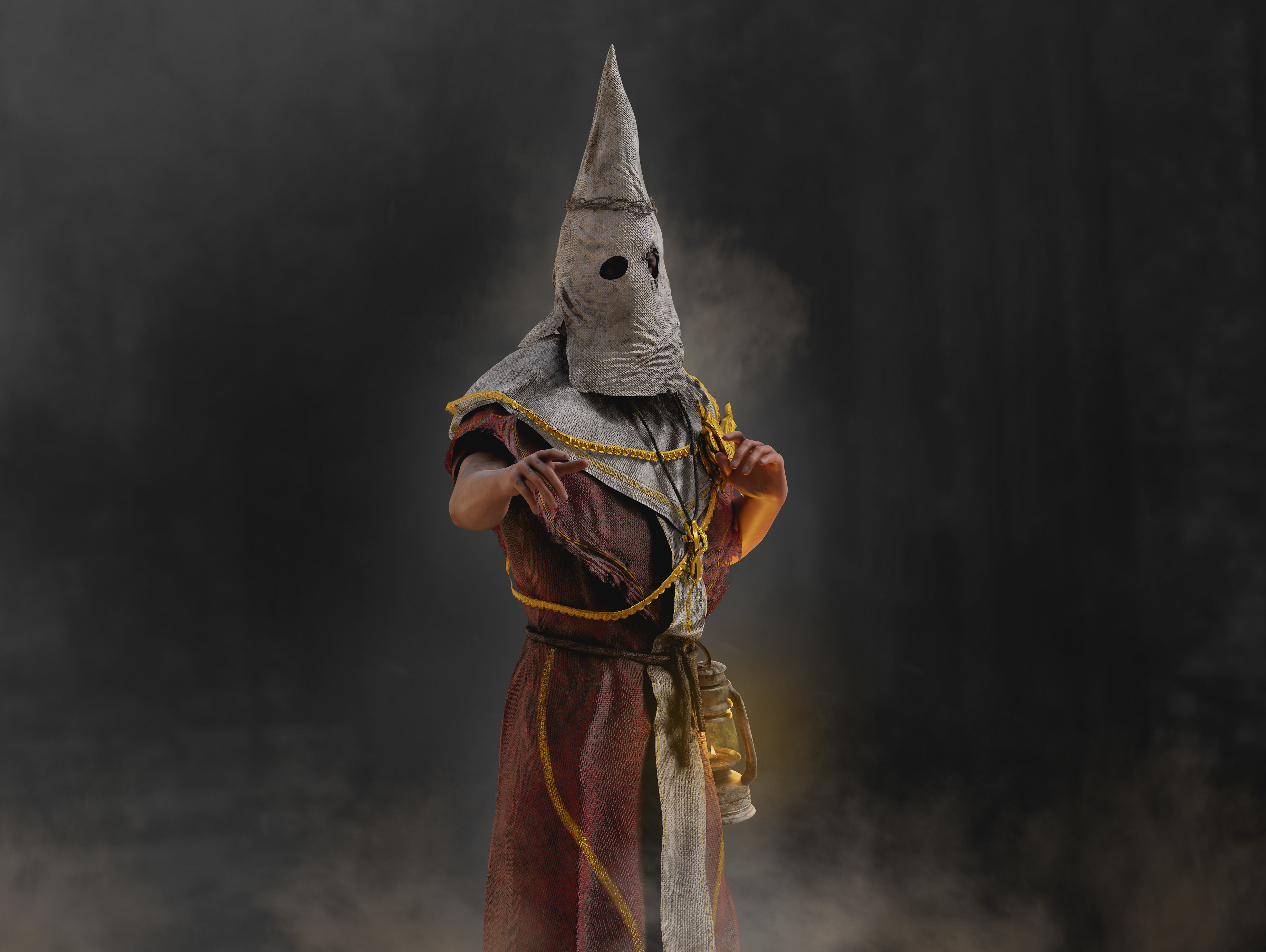 Cultist Low-poly 3D model_4