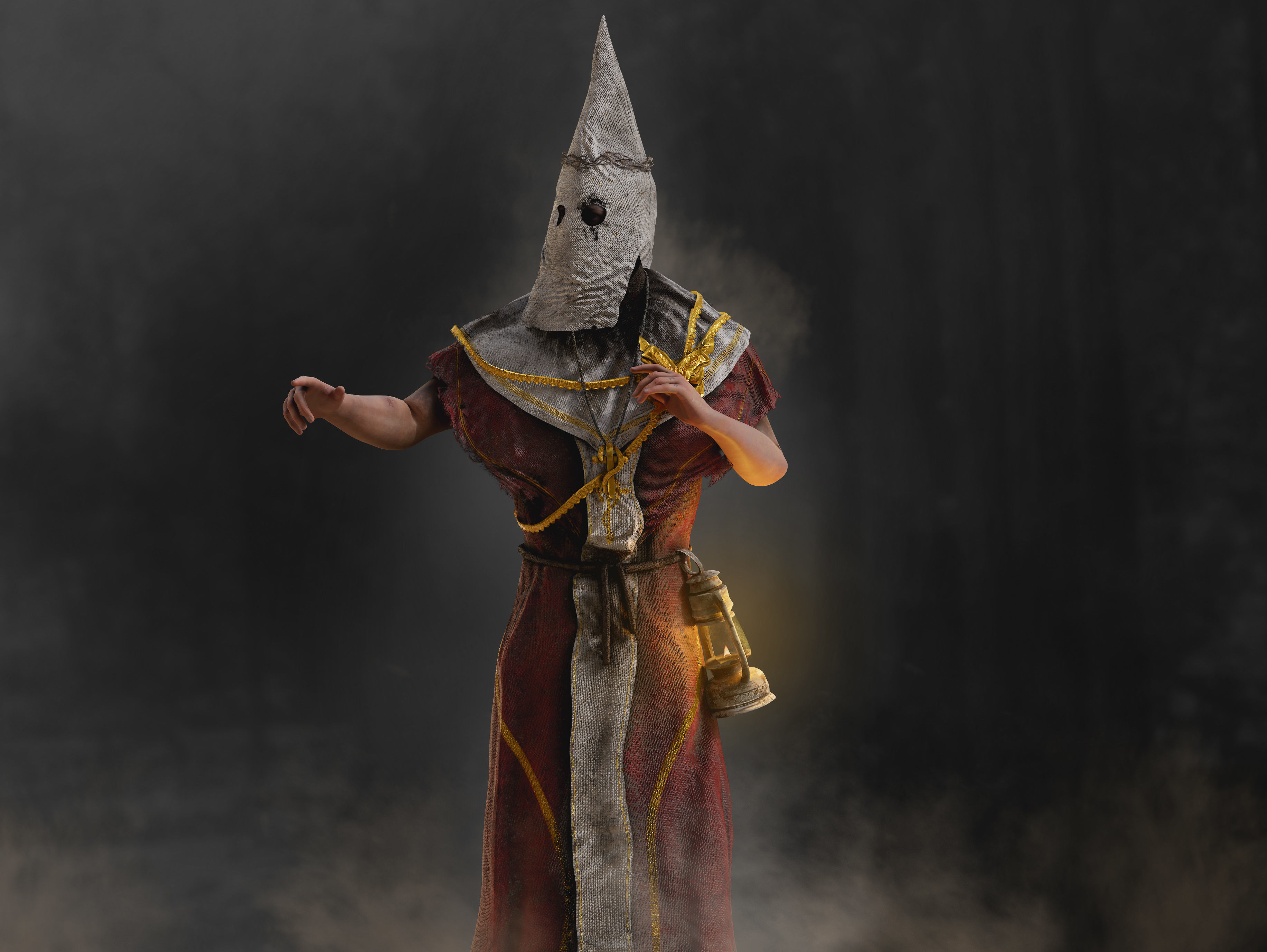 Cultist Low-poly 3D model_6