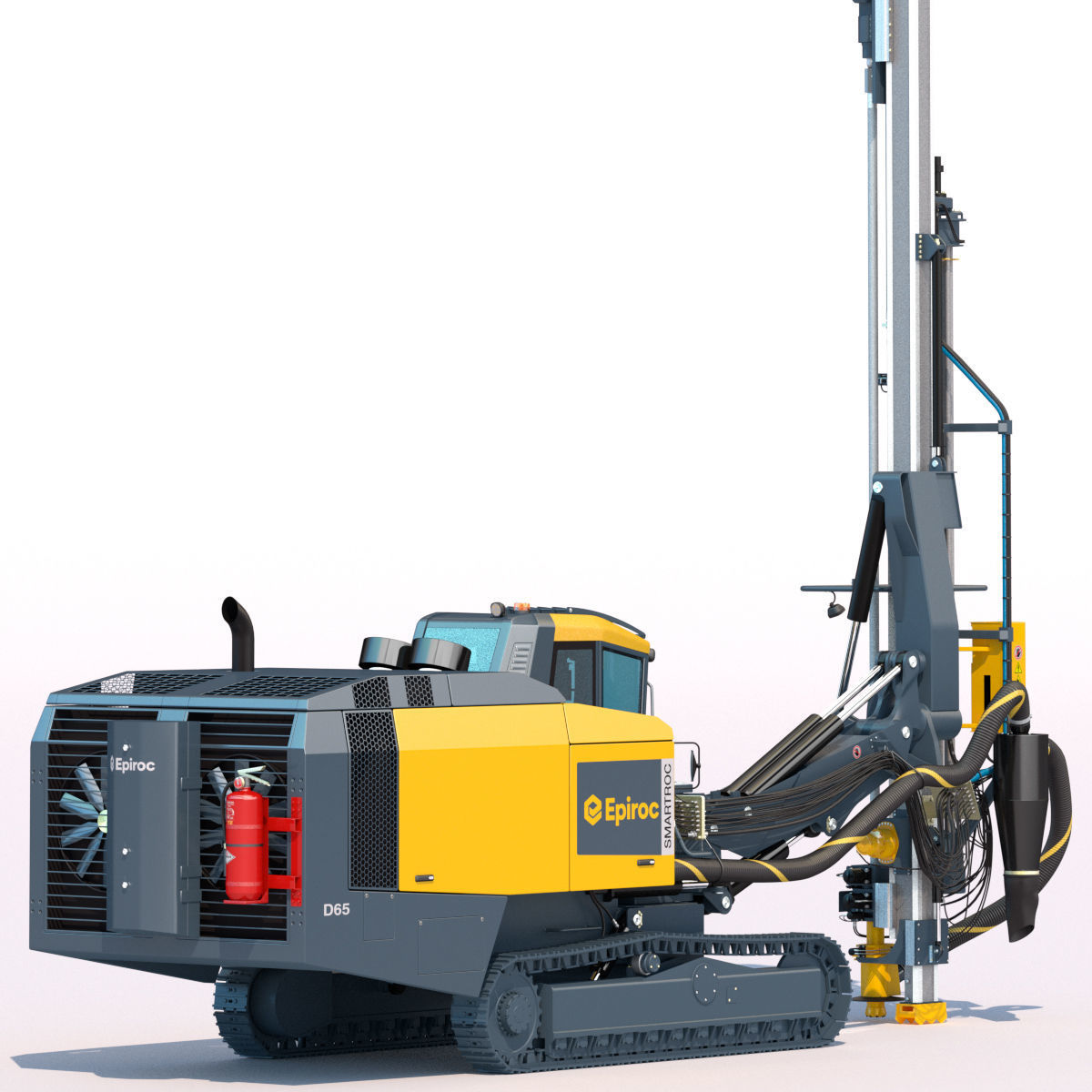 Surface drill rig for quarrying and mining Smartroc D65 3D model_4