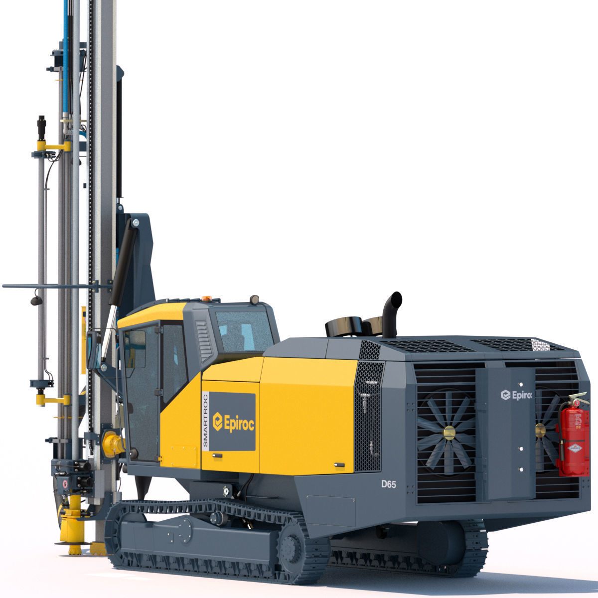 Surface drill rig for quarrying and mining Smartroc D65 3D model_2