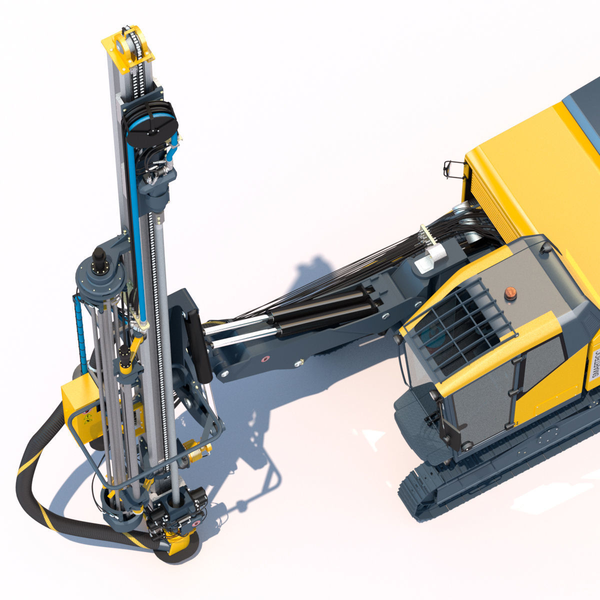 Surface drill rig for quarrying and mining Smartroc D65 3D model_16