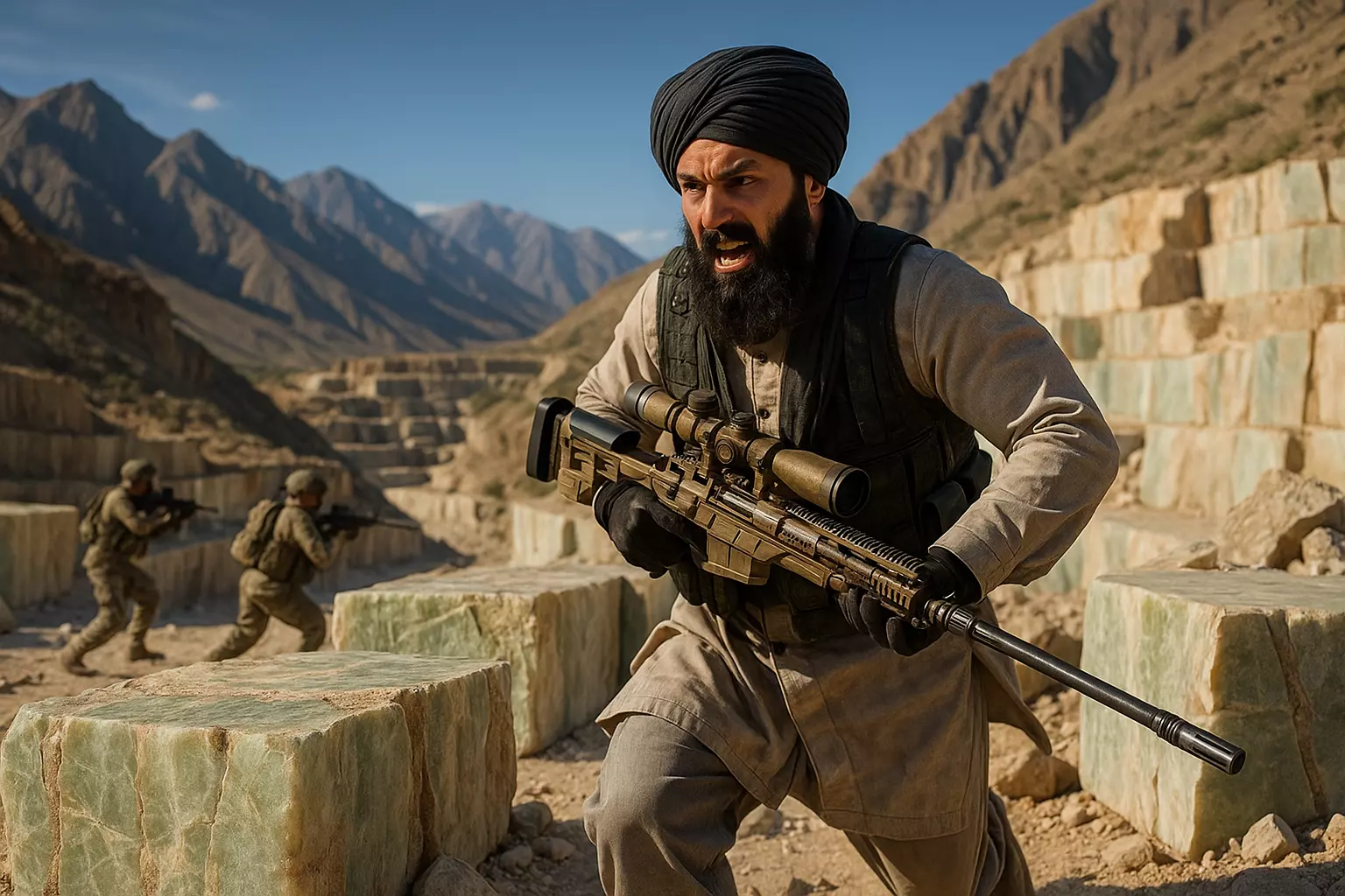 Afghan character Free low-poly 3D model_4