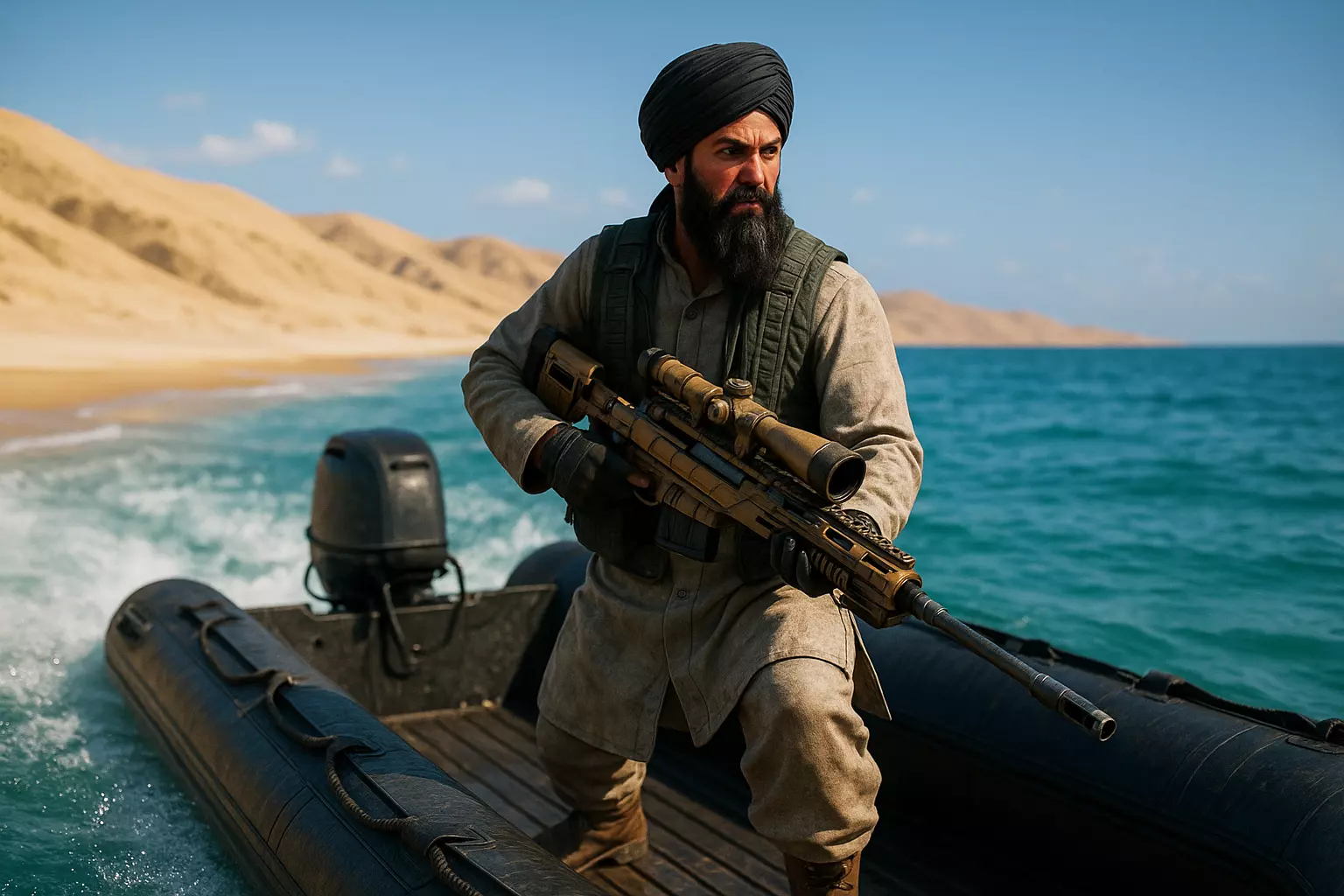 Afghan character Free low-poly 3D model_2