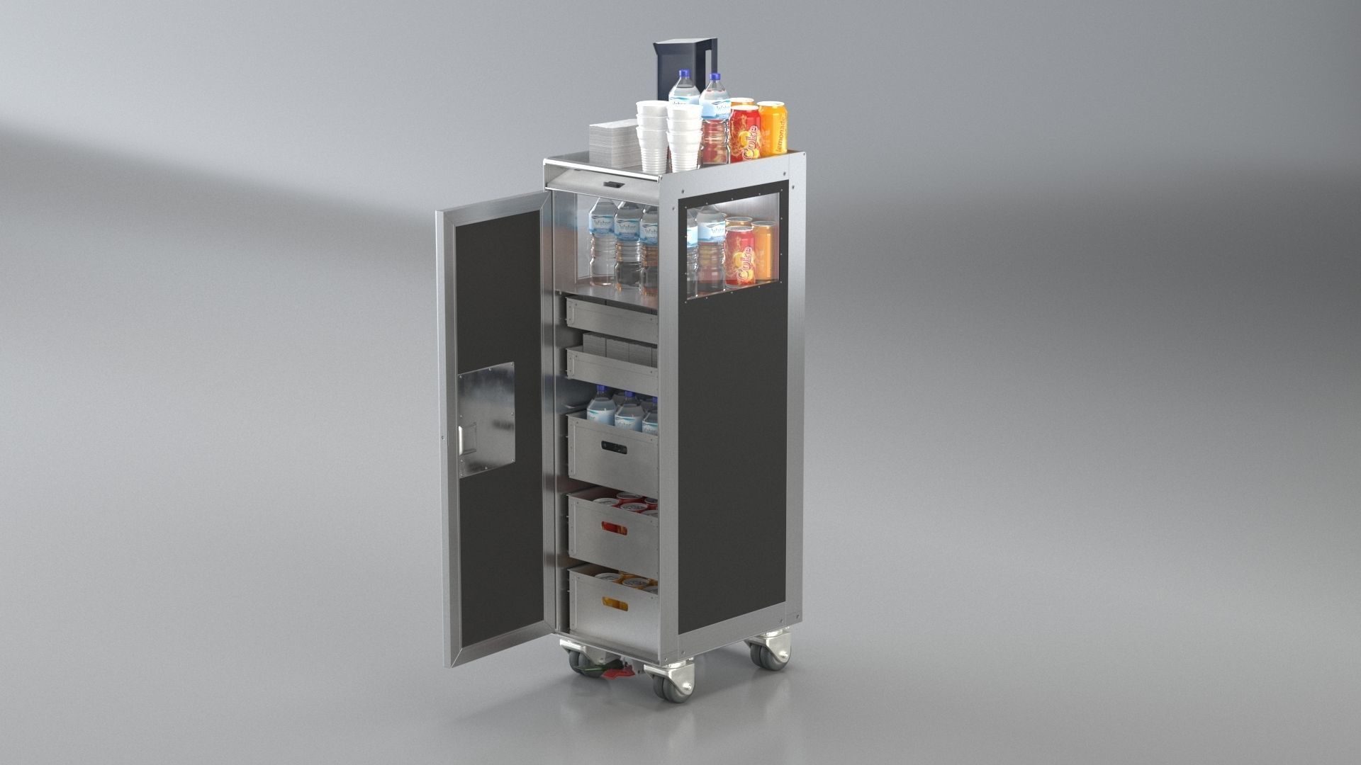 Bordbar Airline Trolley 3D 3D model_3
