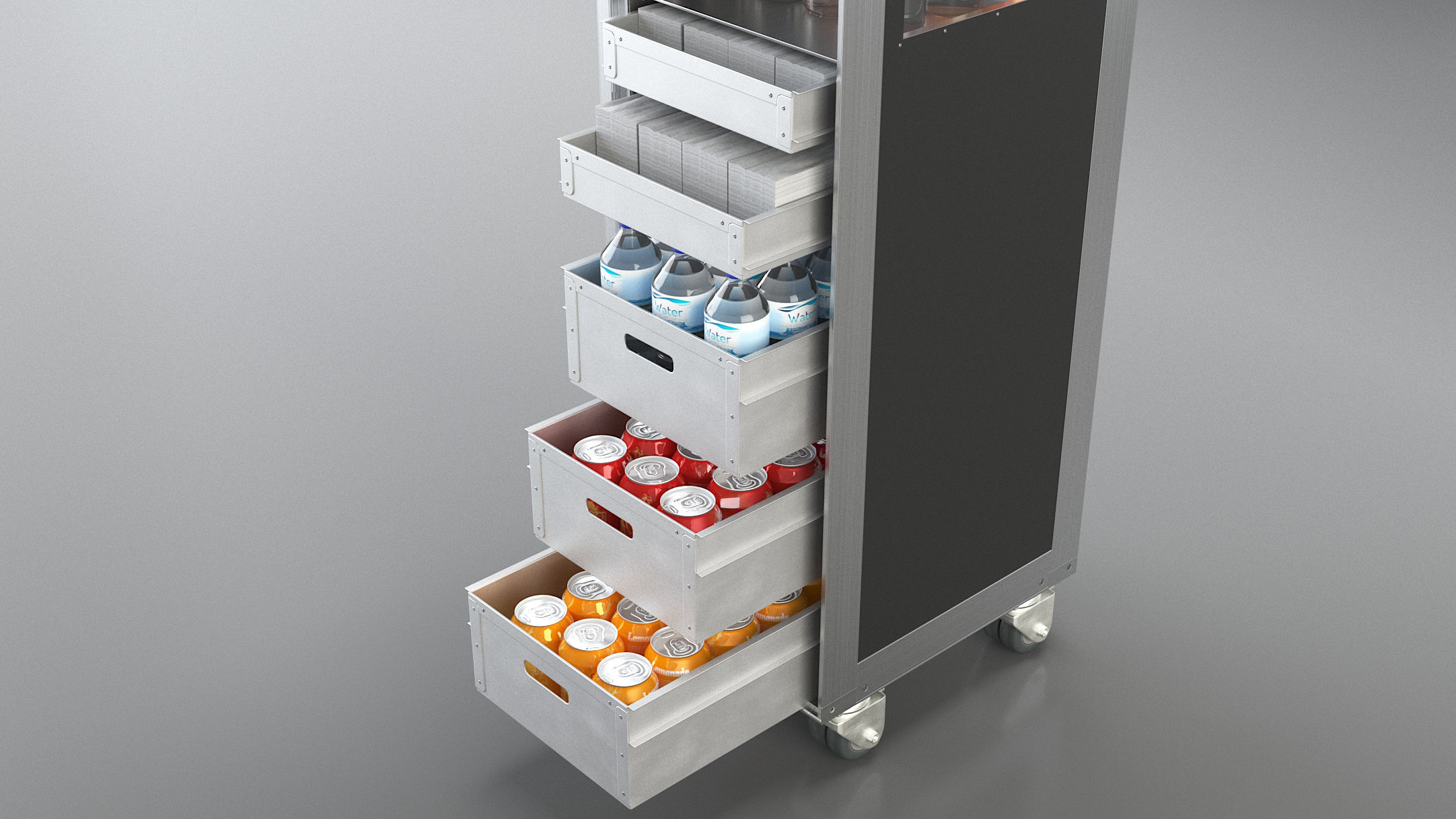 Bordbar Airline Trolley 3D 3D model_16