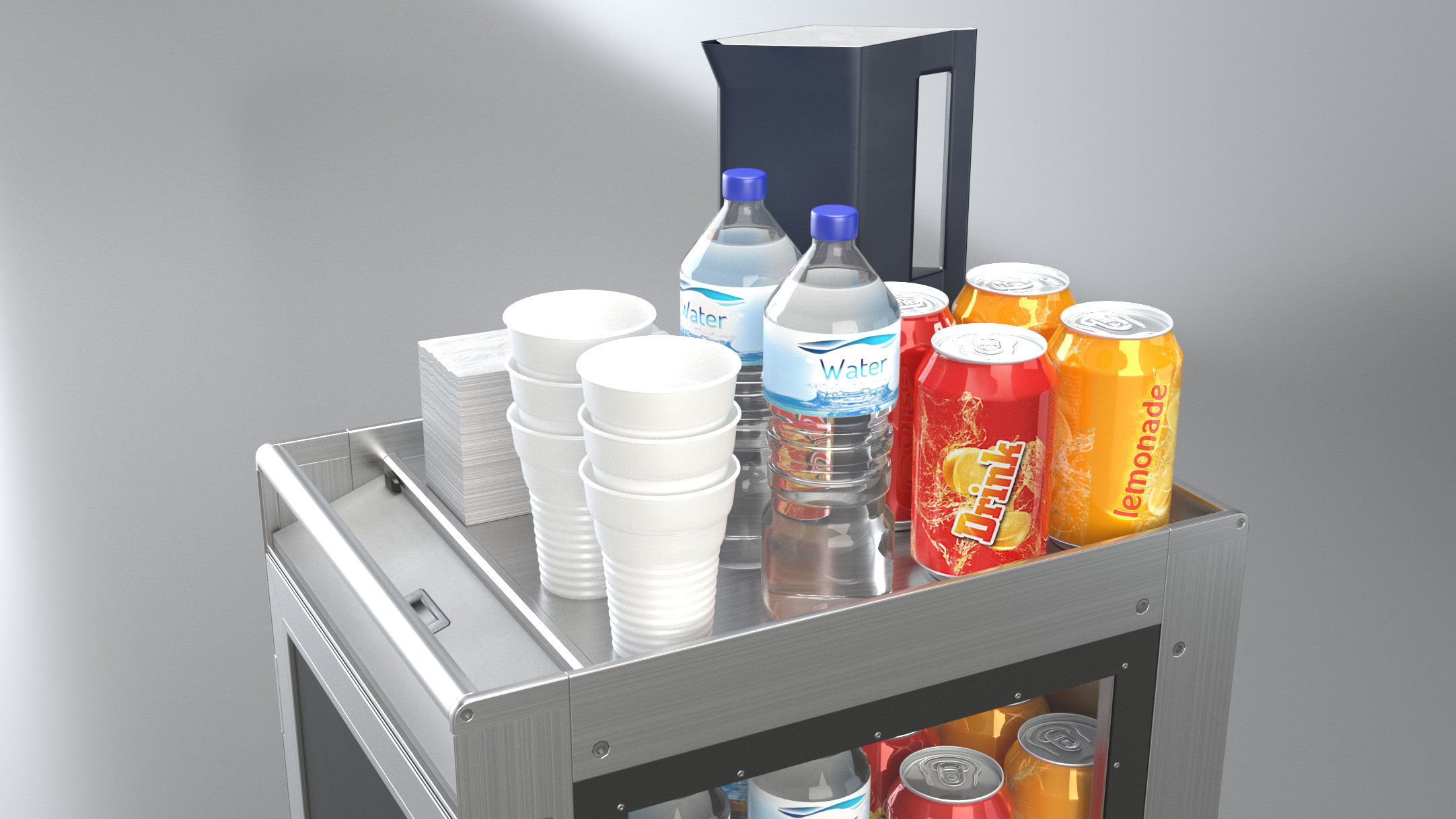 Bordbar Airline Trolley 3D 3D model_13