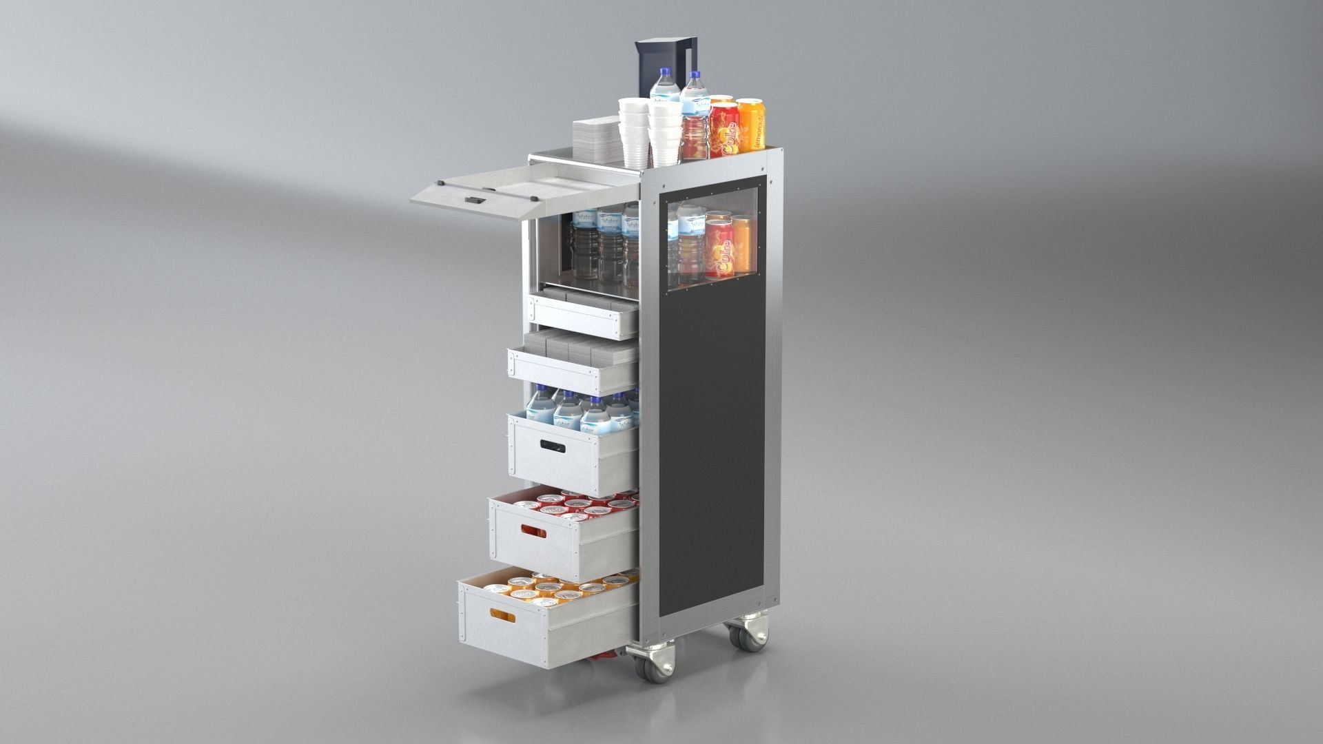 Bordbar Airline Trolley 3D 3D model_4