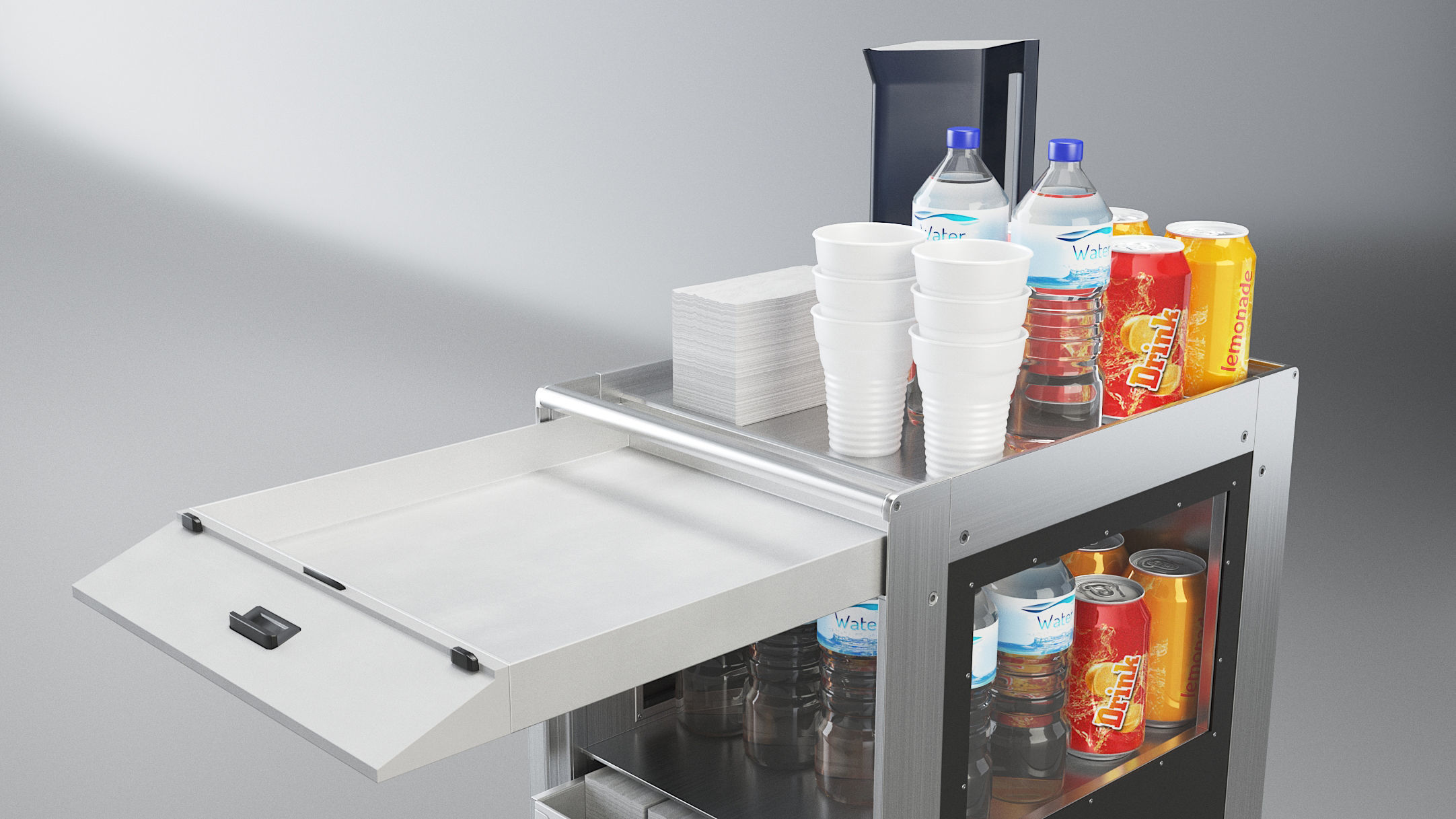 Bordbar Airline Trolley 3D 3D model_17